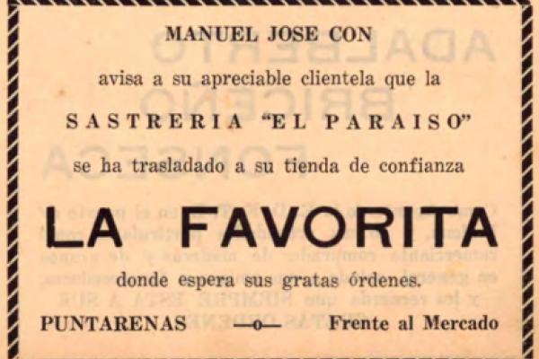 20. Sastrería El Paraíso - Manuel José Con